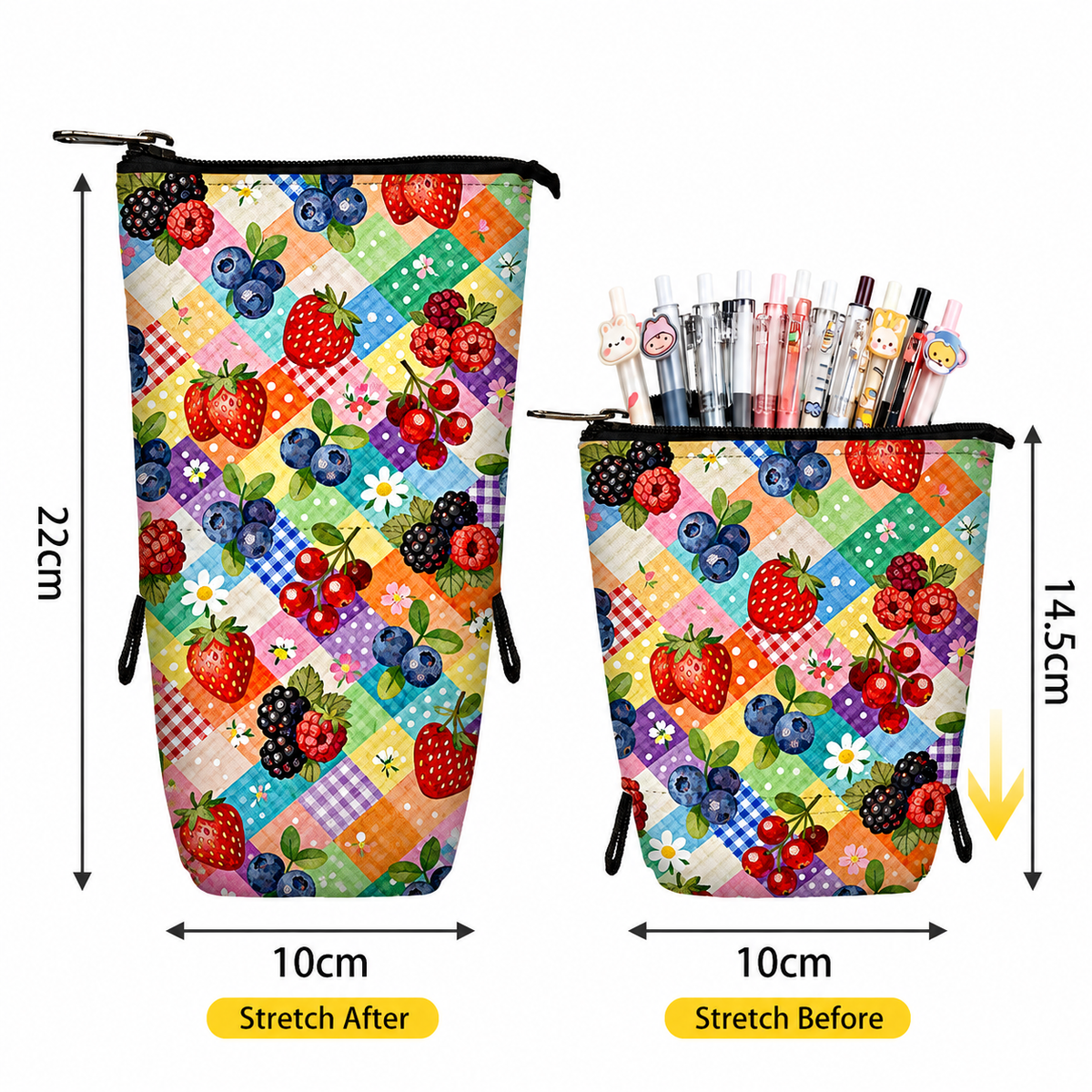 Transformable Standing Pencil Case - Fruit Collection