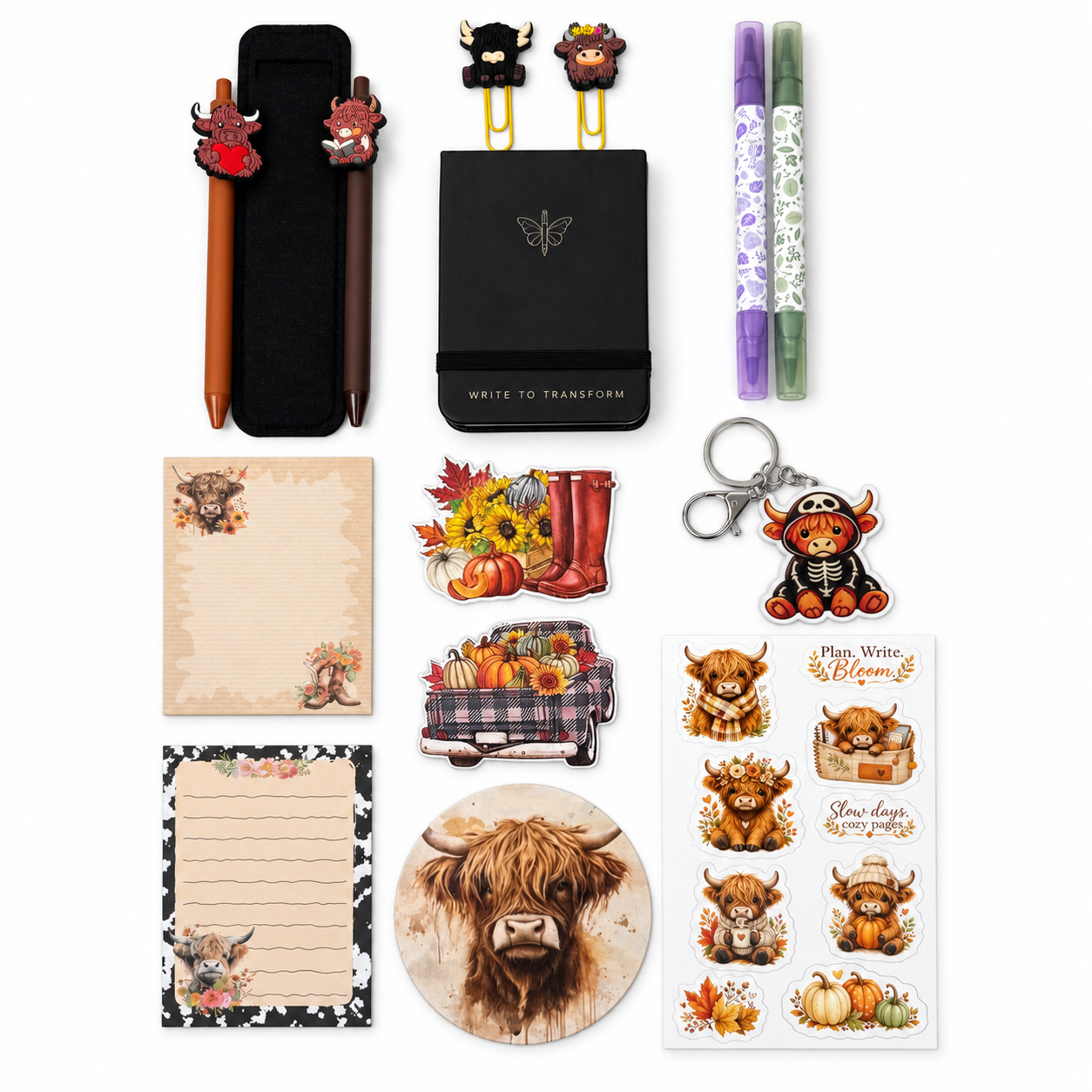Highland Cows Seasonal Set