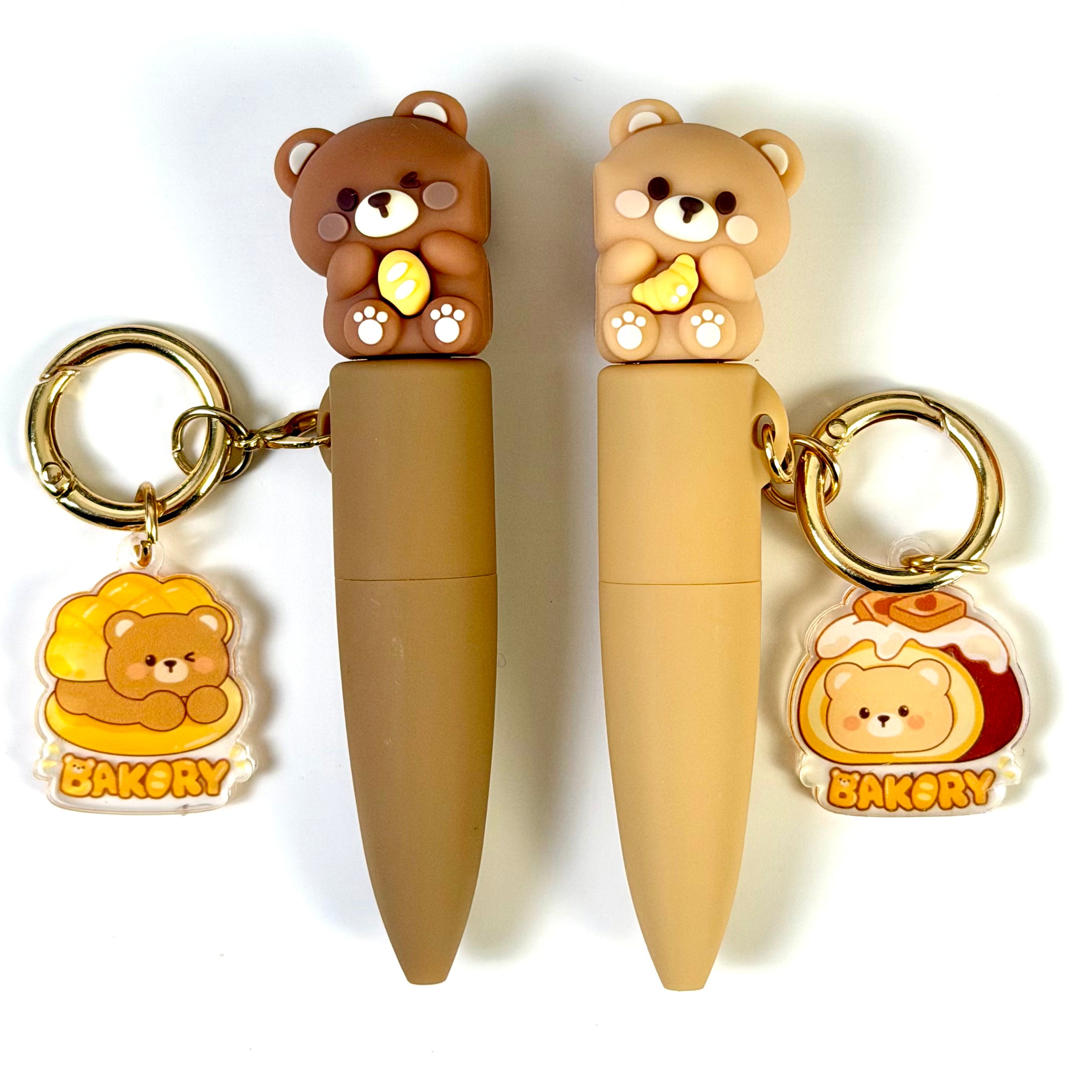 🧸 Bestie Charm Pen Duo – Bear Bakery Edition