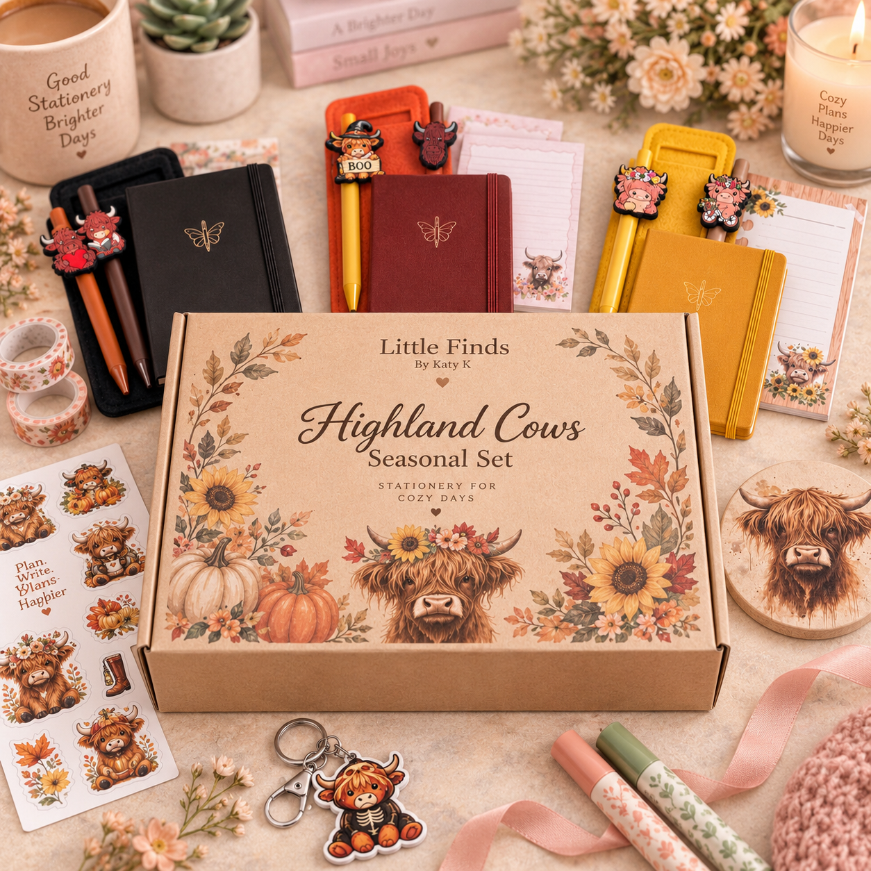 Highland Cows Seasonal Set