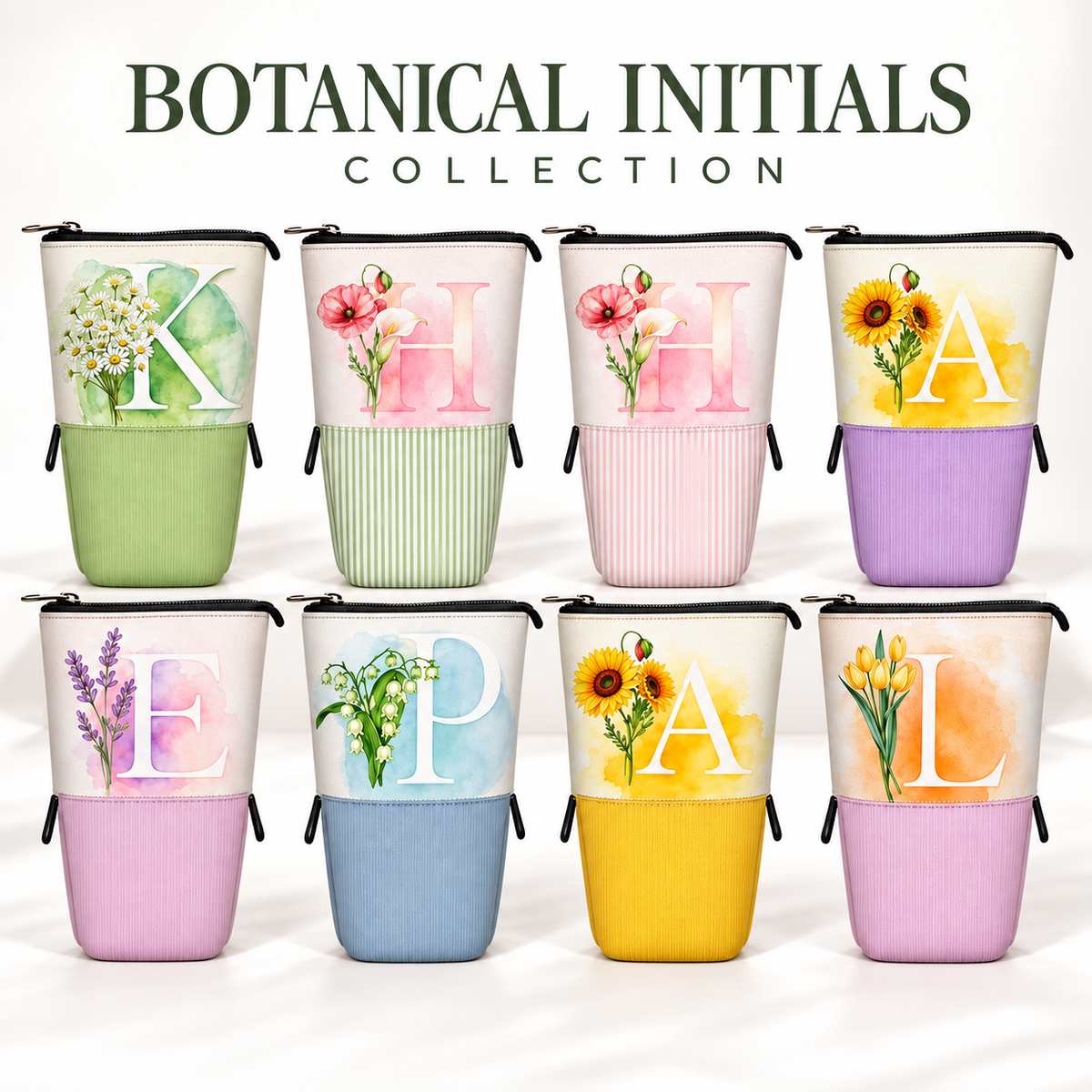 Botanical Initials Pencil Case