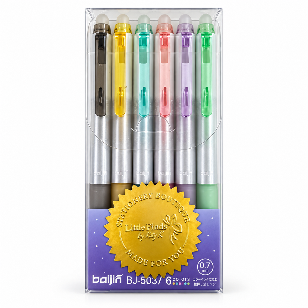 Meet Color Glitter Erasable Pens – Set of 6