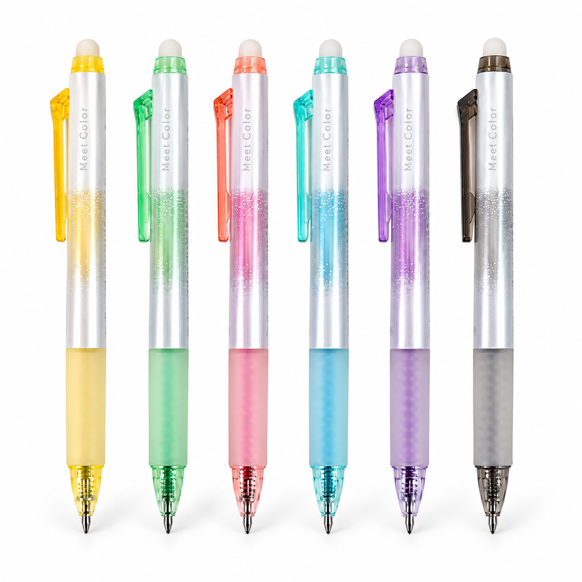 Meet Color Glitter Erasable Pens – Set of 6