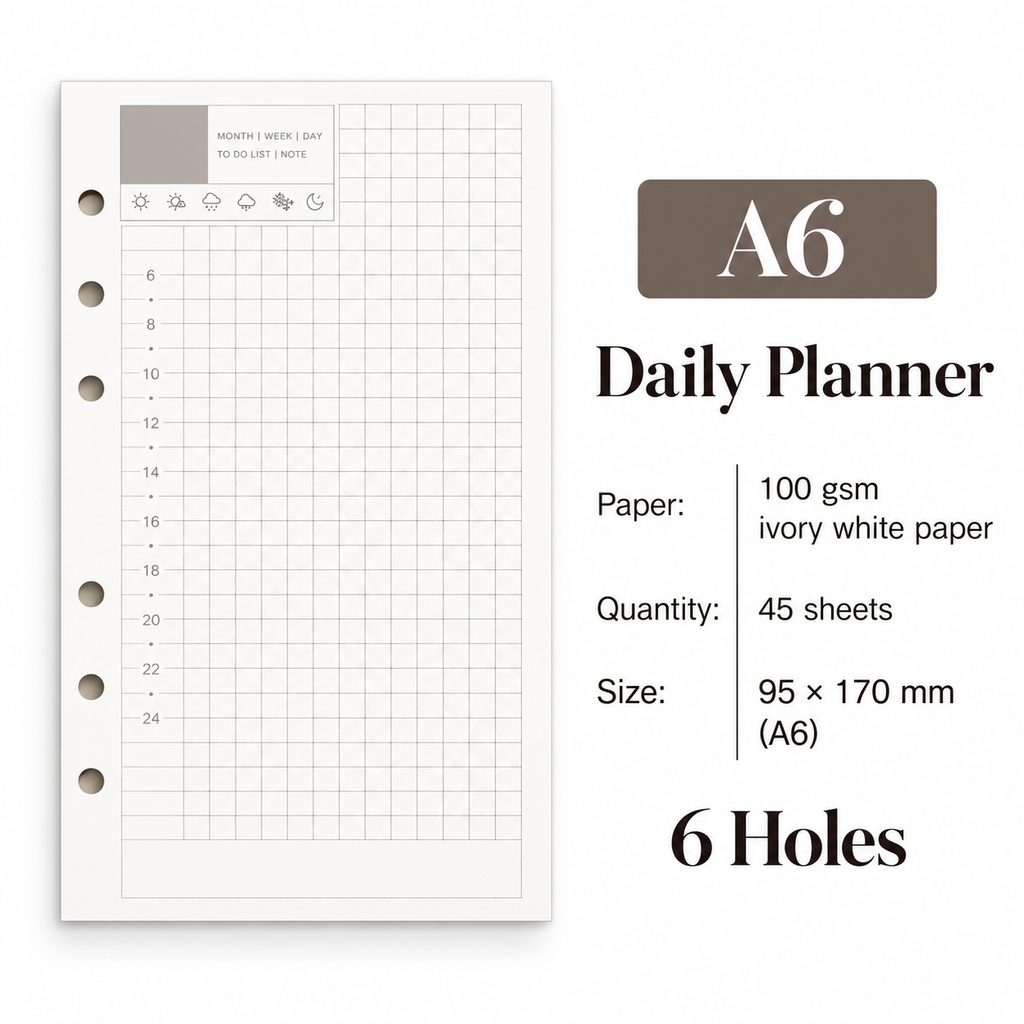 A6 Planner Refills