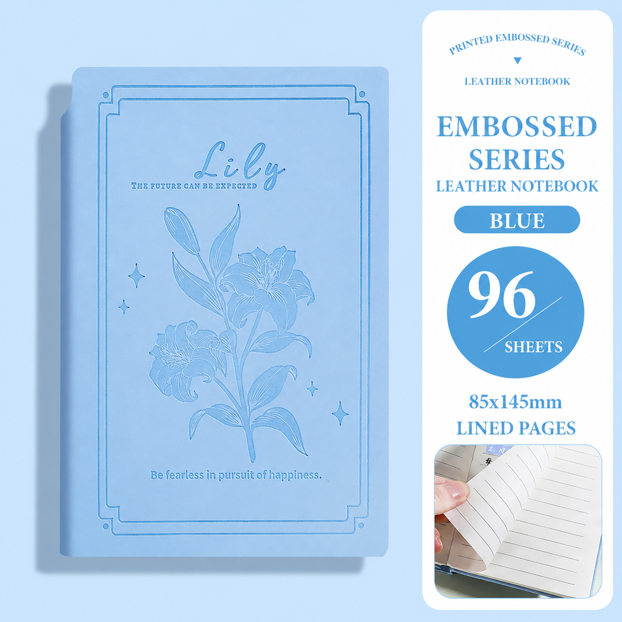 Lily Embossed Pocket Notebook