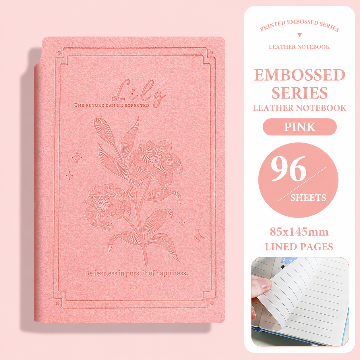 Lily Embossed Pocket Notebook