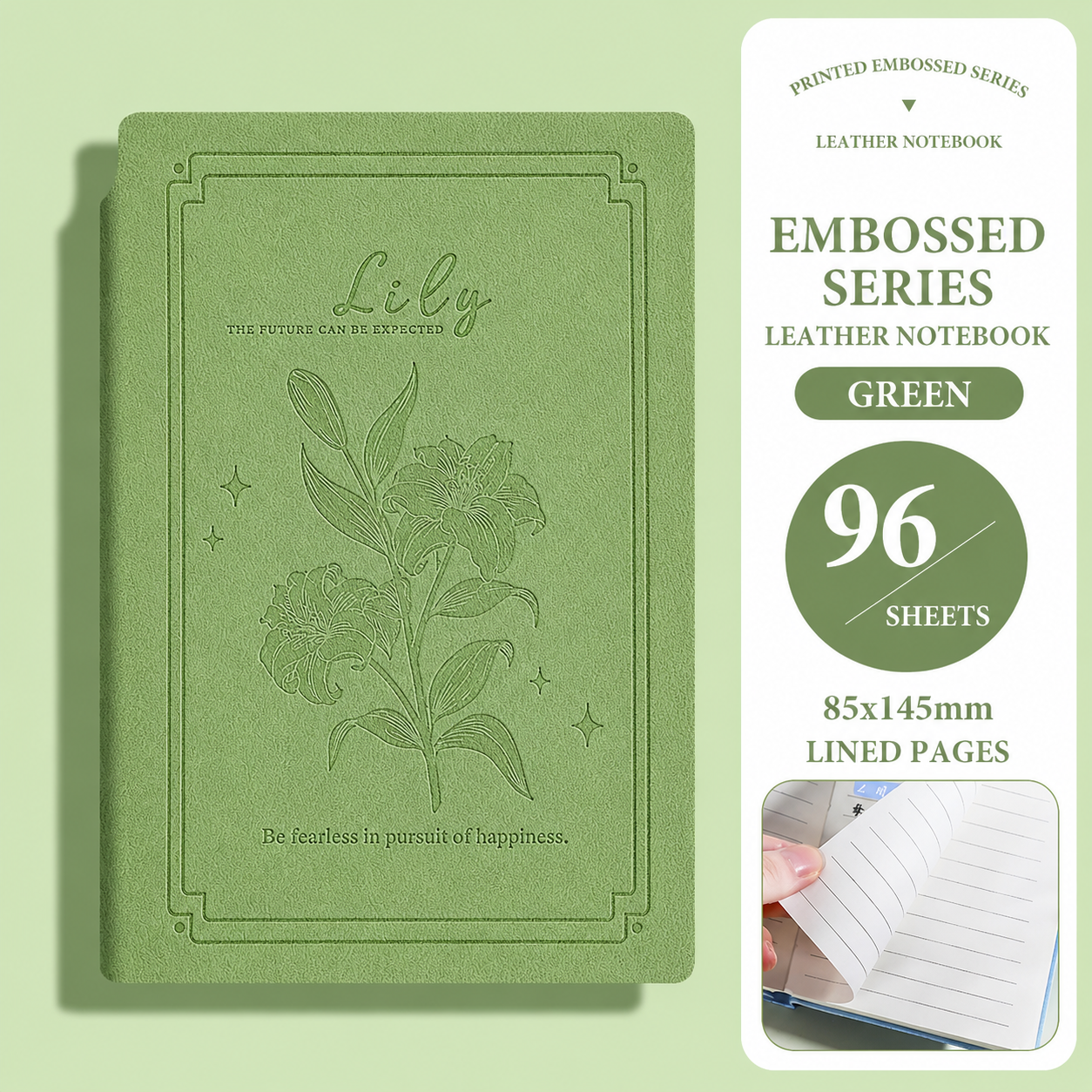 Lily Embossed Pocket Notebook