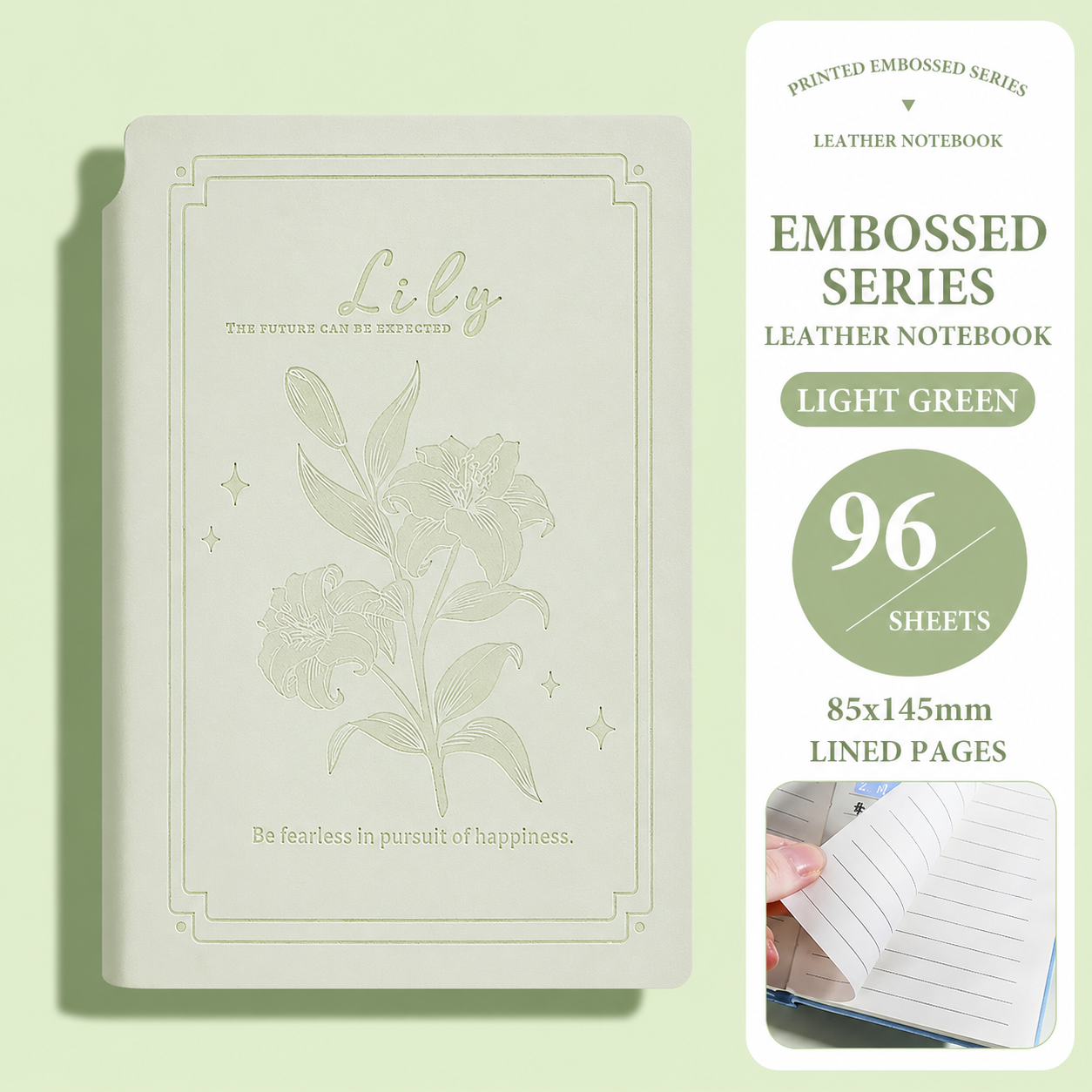 Lily Embossed Pocket Notebook