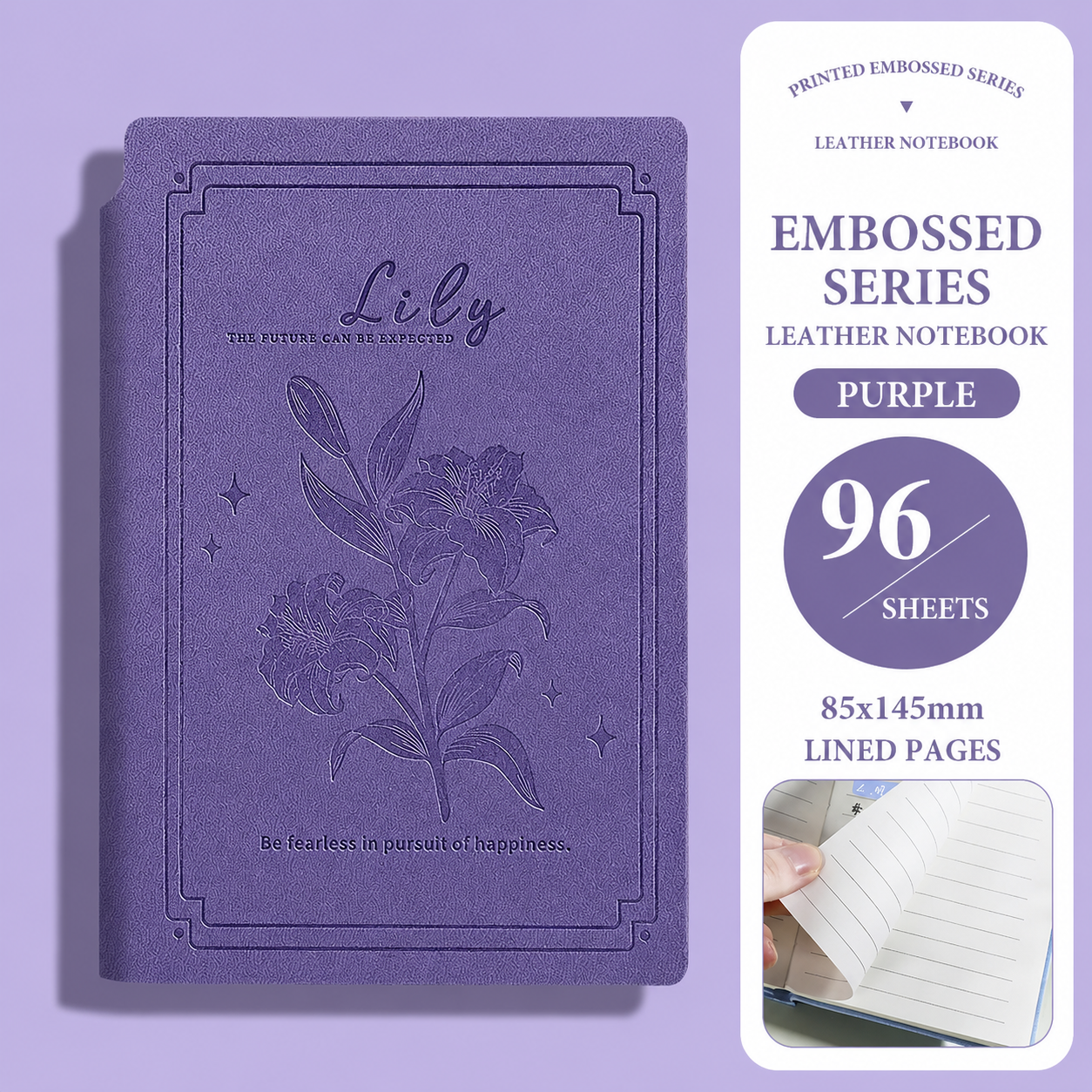 Lily Embossed Pocket Notebook